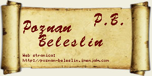 Poznan Beleslin vizit kartica